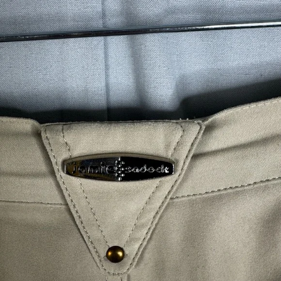 Jamie Sadock Women's Khaki Zip Pocket Pleated Front Shorts Size 8 Golf - Picture 4 of 6